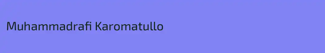Muhammadrafi Karomatullo